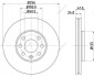 Гальмівний диск Astra/Corsa 94-11 (PRO) PAGID HELLA 8DD355106-051 (фото 1)