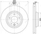 Тормозной диск перед. Audi Q7 Л PAGID HELLA 8DD355109-781 (фото 1)