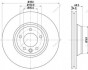 Гальмівний диск перед Audi Q7 PAGID HELLA 8DD355109-761 (фото 1)