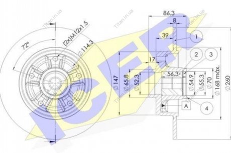 Диск тормозной ICER 78BD4023-1 (фото 1)