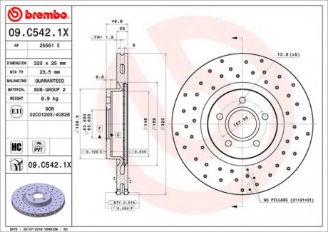 BREMBO 09.C542.1X