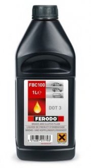 Тормозна рідина FLUID 210 DOT 3/1 л. / FERODO FBC100