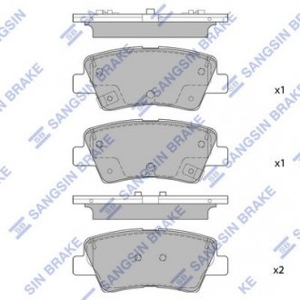 Кт. Тормозные колодки дисковые SANGSIN HI-Q/SANGSIN SP1851