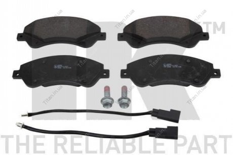 Тормозные колодки дисковые перед. (с датчиком) Transit (06-14) NK 222564