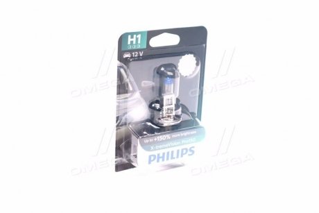 Лампа розжарювання H1 X-tremeVision Pro150 (+150) 12V 55W P14,5s PHILIPS 12258XVPB1 (фото 1)