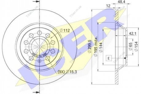 Диск тормозной ICER 78BD5642-2