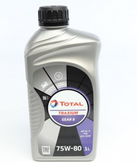 Трансмиссионное масло GEAR 8 75W80 1L TOTAL 214082 (фото 1)