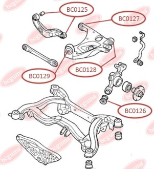 С/блок рычага зад. Audi A4 00- BCGUMA BC GUMA BC0129