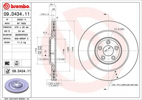 BREMBO 09.D434.11