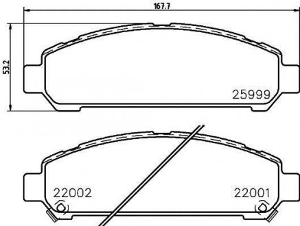 Тормозные колодки перед. Venza 08-116 PAGID HELLA 8DB355021-821