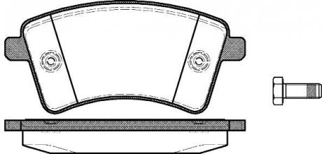 Колодки тормозные дисковые передние, (тип TRW) R15-16, RENAULT Kangoo, 08- WOKING P12513.00 (фото 1)