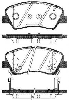 Колодки тормозные дисковые передние, HYUNDAI Accent, i20; KIA Rio, 11- WOKING P15883.02 (фото 1)