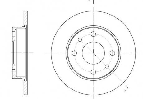 Гальмівний диск, FIAT PANDA VAN (312_, 519_) 1.3 D, 199 B1.000, 15- WOKING D6110.00 (фото 1)