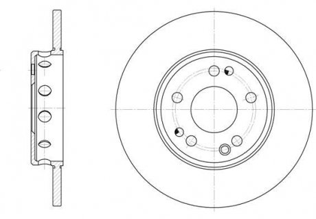 Диск тормозной, передний, OPEL Corsa C (X01) 1.7, Y 17 DTL, 00-09 WOKING D6059.00 (фото 1)