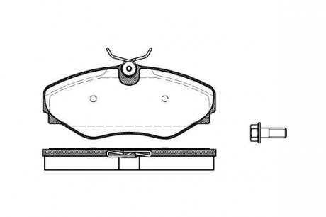 Колодки гальмівні дискові передні, RENAULT Trafic/Vivaro, 01- WOKING P9343.20 (фото 1)