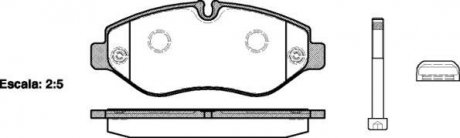 Колодки тормозные дисковые передние, IVECO Daily III-VI, 99- WOKING P13453.10 (фото 1)