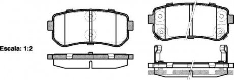 Колодки тормозные дисковые задние, HYUNDAI/KIA, 1.0-2.4, 04- WOKING P13093.02