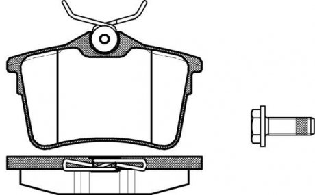 Колодки гальмівні дискові, задні (тип Girling) 08- WOKING P12823.00 (фото 1)