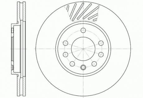 Гальмівний диск, OPEL Meriva B 1.4, A 14 XER, 10- WOKING D6584.10 (фото 1)