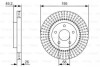 Тормозной диск NISSAN Altima F'2,5-3,5'06>> BOSCH 0986479T99 (фото 1)