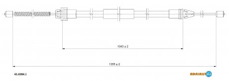 A_Трос гальмівний RENAULT Twingo II all RH4/07- ADRIAUTO 4102841