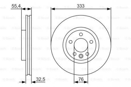 Тормозной диск VW Multivan 17 "F "03>> PR2 BOSCH 0986479S72 (фото 1)