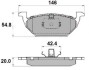 Гальмівні колодки перед. Caddy III/Golf V/Octavia/A3 03- (з датчиком) NATIONAL NP2006 (фото 1)