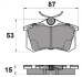 Гальмівні колодки зад. Caddy III/IV/Passat/Audi A4/A6 (Lucas) NATIONAL NP2037 (фото 1)