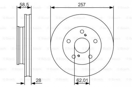 Тормозной диск BOSCH 0 986 479 R53 (фото 1)