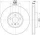 Диск гальмівний перед. лівий BMW 5 (F07, F10, F11, F18), 6 (F12, F13, F06), 7 (F01, F02, F03, F04) 3.0/3.5/4.0D 09- PAGID HELLA 8DD 355 119-261 (фото 1)