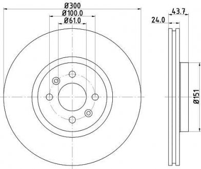 Диск гальмівний передній Renault Scenic / Grand Scenic 1.5d dci 04-09 PAGID HELLA 8DD 355 113-061