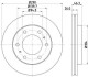 Диск тормозной перед.Mitsubishi Pajero 06-> PAGID HELLA 8DD 355 118-631 (фото 1)