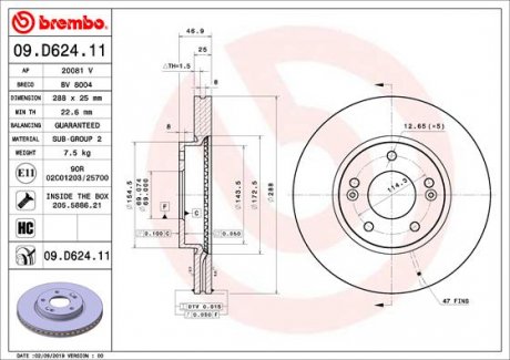 BREMBO 09.D624.11