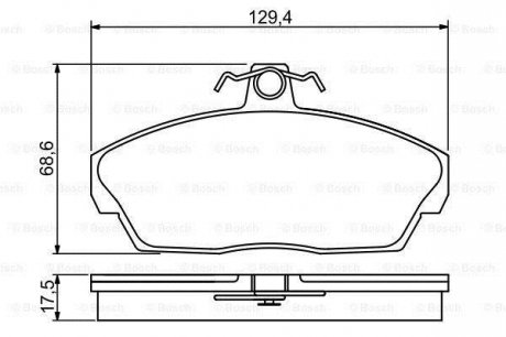 Тормозные колодки дисковые LAND ROVER Freelander ''F'''1,8-2,0''98-06 PR2 ="" BOSCH ="0986495228" (фото 1)