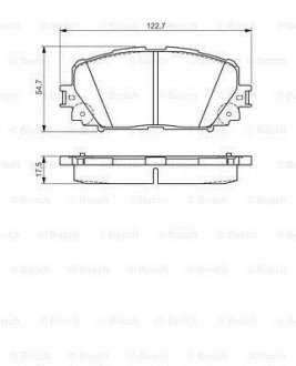 P_Гальмівні колодки дискові TOYOTA Yaris/Prius \'\'F "06>> PR2 ="" BOSCH ="0986495109" (фото 1)