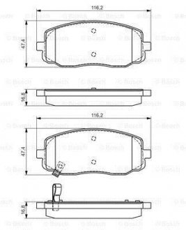 Гальмівні колодки дискові - заміна на 0986495377 ="" BOSCH ="0986495084" (фото 1)