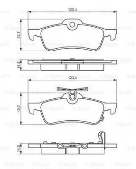 Гальмівні колодки дискові HONDA Civic "R "12>> ="" BOSCH ="0986495359" (фото 1)