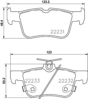 Тормозные колодки Ford Galaxy, Mondeo V, S-Max Ford Usa Fusion Lincoln Mkz 1.0-3.5 09.06- PAGID HELLA 8DB 355 023-301