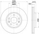 Диск тормозной перед. Renault Megane IV, Talisman 1.3-1.6D 11.15- PAGID HELLA 8DD 355 131-871 (фото 1)