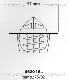 Датчик увімкнення вентилятора Peugeot 92/88-97/92°C TRISCAN 86201875 (фото 1)