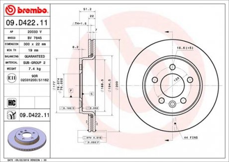 BREMBO 09.D422.11