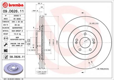 BREMBO 09.D626.11