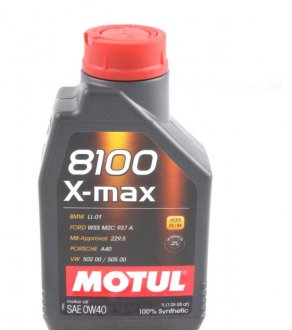 Масло моторное 8100 X-Max 0W-40 (1 л) Motul 348201 (фото 1)