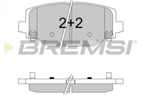 Гальмівні колодки зад. Fiat Freemont 11-/Dodge Caravan 08- (130.1x55.2x17.1) BREMSI BP3544