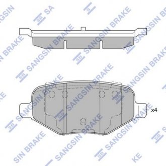 Кт. Тормозные колодки дисковые SANGSIN HI-Q/SANGSIN SP1621