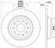 Гальмівний диск задній Audi A3, Q3, TT Seat Alhambra Skoda Kodiaq, Superb III Vw Golf VII, Passat, Sharan, Tiguan 1.0-2.0D 04.12- HELLA 8DD 355 119-481 (фото 1)