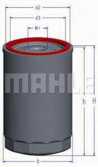 Фильтр масляный Mahle MAHLE ORIGINAL MAHLE / KNECHT OC 1