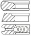 Кольца поршневые GOETZE 08-502600-00 (фото 1)