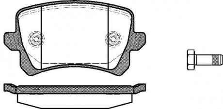 Колодки гальмівні дискові задні WOKING P12423.00 (фото 1)