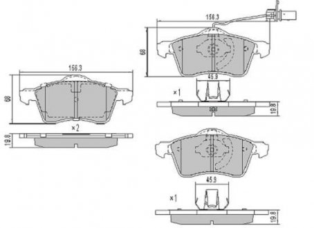 Колодки передні R15 FREMAX FBP-1061-01